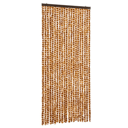 Insektenschutz-Vorhang Chenille Ocker Und Weiß