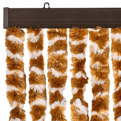 Insektenschutz-Vorhang Chenille Ocker Und Weiß