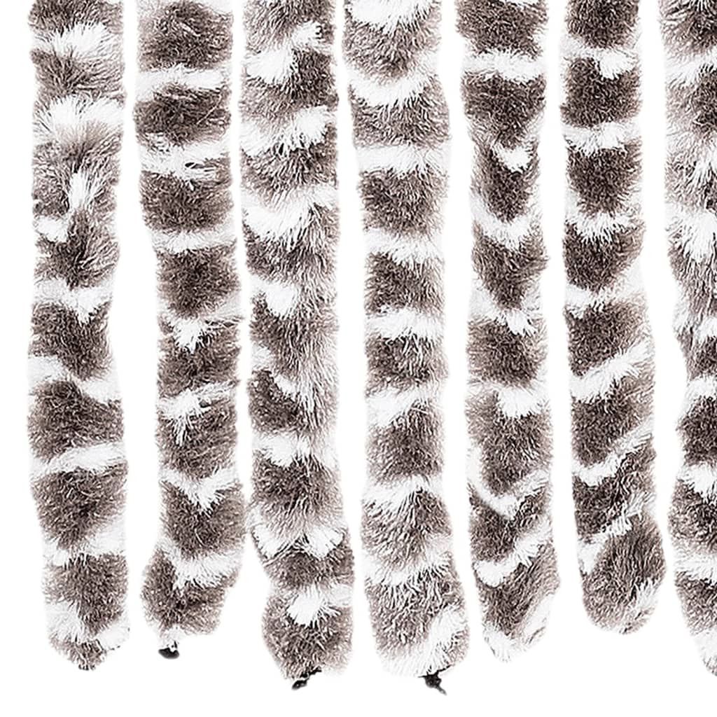 Insektenschutz-Vorhang Chenille Taupe Und Weiß