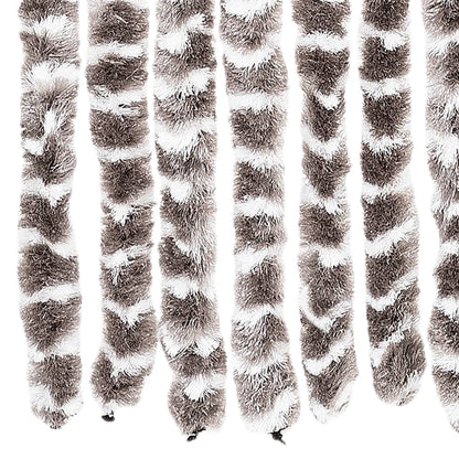 Insektenschutz-Vorhang Chenille Taupe Und Weiß