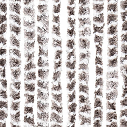 Insektenschutz-Vorhang Chenille Taupe Und Weiß