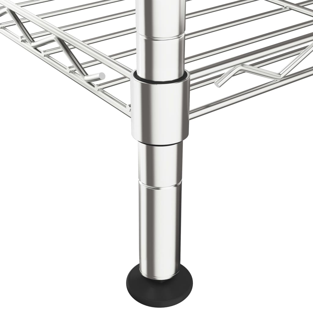 Lagerregal Mit 5 Böden 250 Kg Chrom