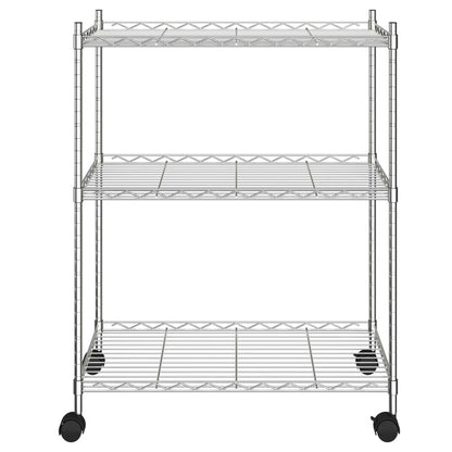 Lagerregal Mit 3 Böden Und Rollen Vert 150 Kg Chrom