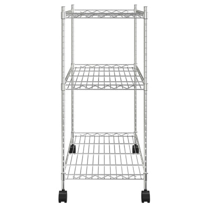 Lagerregal Mit 3 Böden Und Rollen Vert 150 Kg Chrom