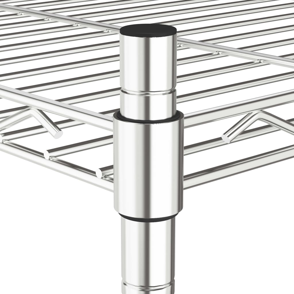 Lagerregal Mit 3 Böden Und Rollen Vert 150 Kg Chrom