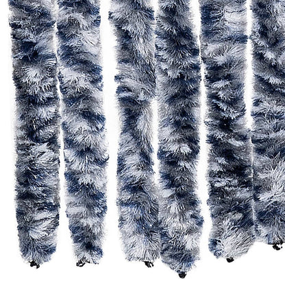 Insektenschutz-Vorhang Chenille Blau Und Weiß