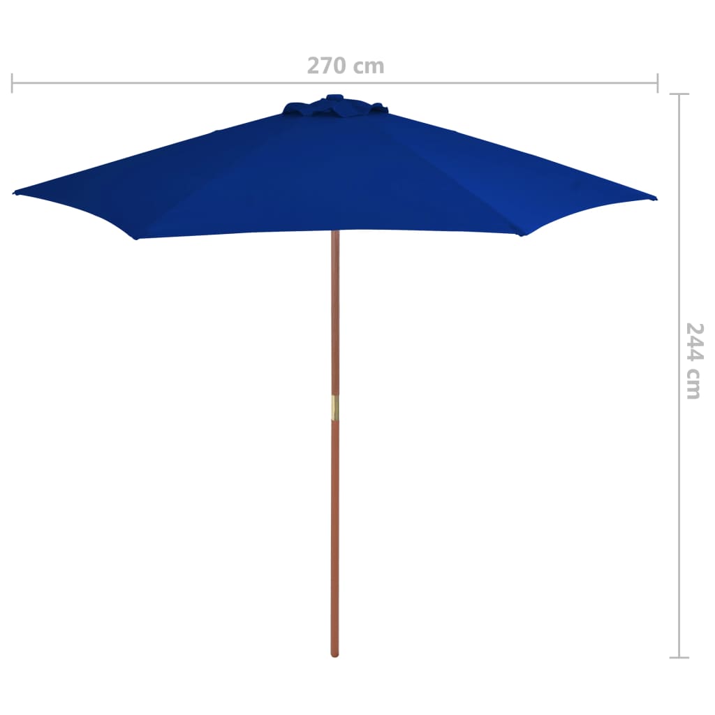 Sonnenschirm Mit Holz-Mast 270 Cm