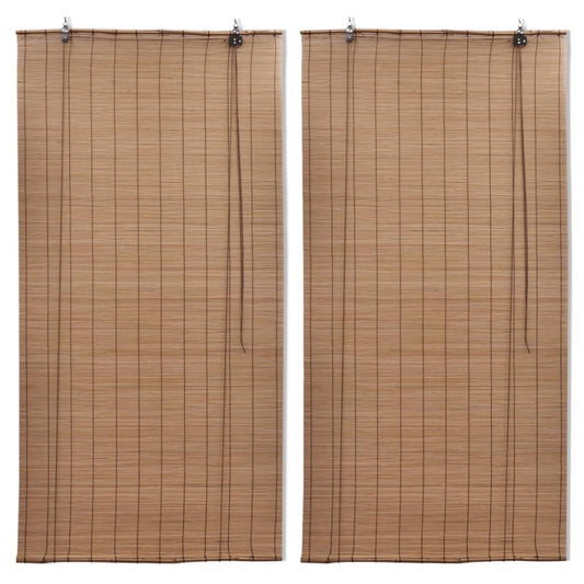 Bambusrollos 2 Stk. 80X160 Cm Braun