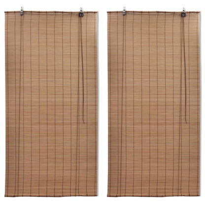 Bambusrollos 2 Stk. 150X220 Cm Braun