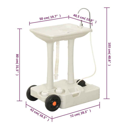 Camping-Handwaschbecken Mit Spender 35 L Grau