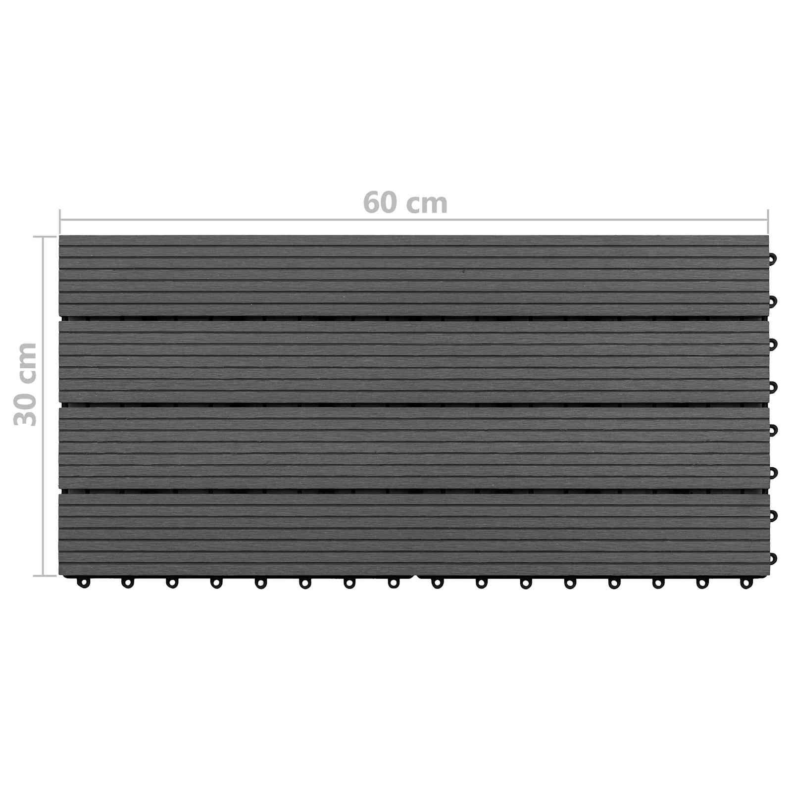 Terrassenfliese 6 Pcs 60 X 30 Cm Wpc