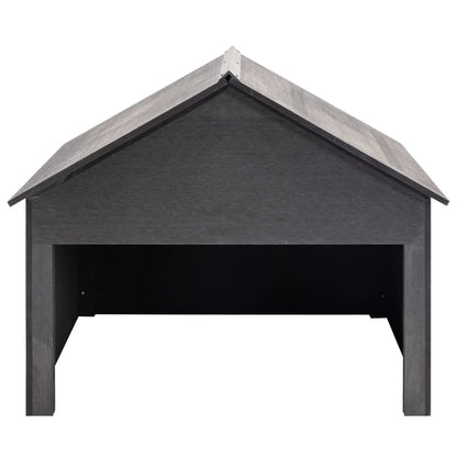 Rasenmäher Garage Grau 80X80X70 Cm Wpc