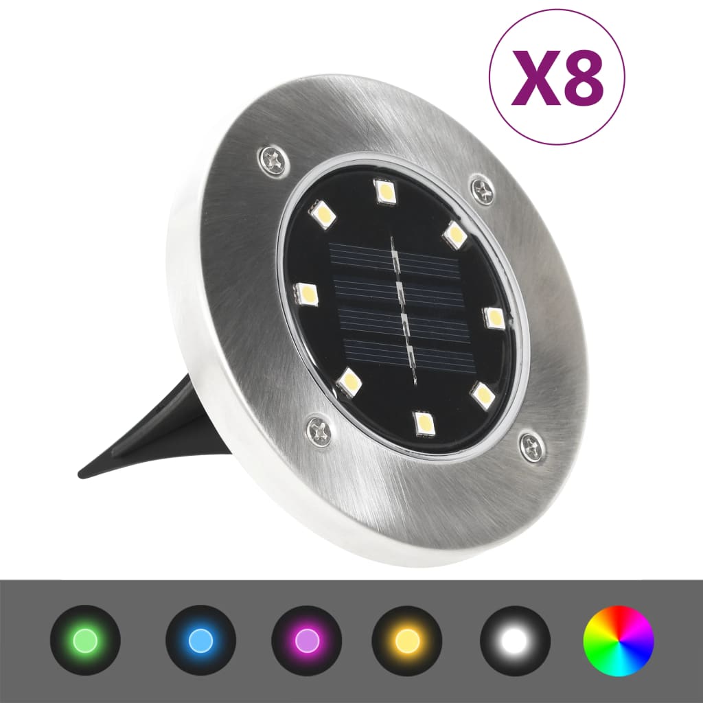Solar-Bodenleuchten 8 Stk. Led