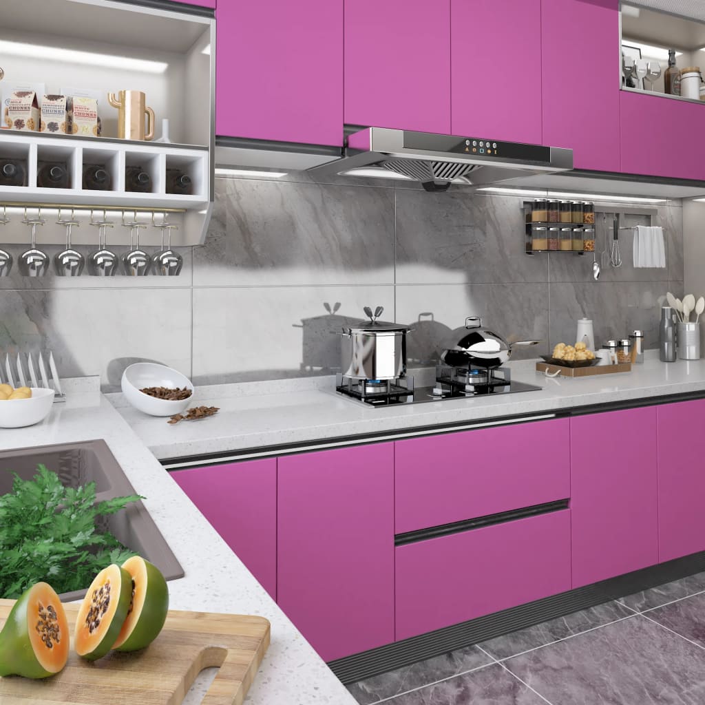 Selbstklebende Möbelfolie Hochglanz-Silbern 500X90 Cm Pvc