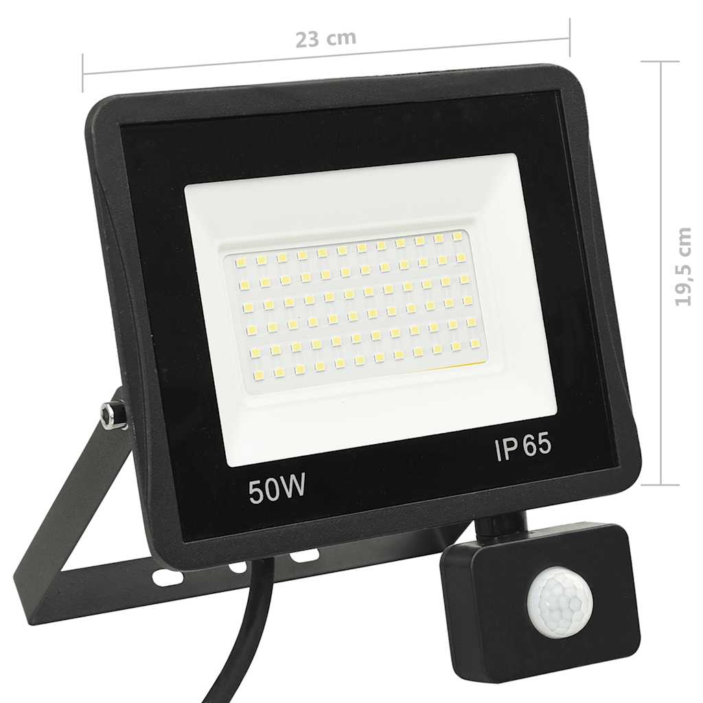 Led-Fluter Mit Sensor 50W Warmweiß