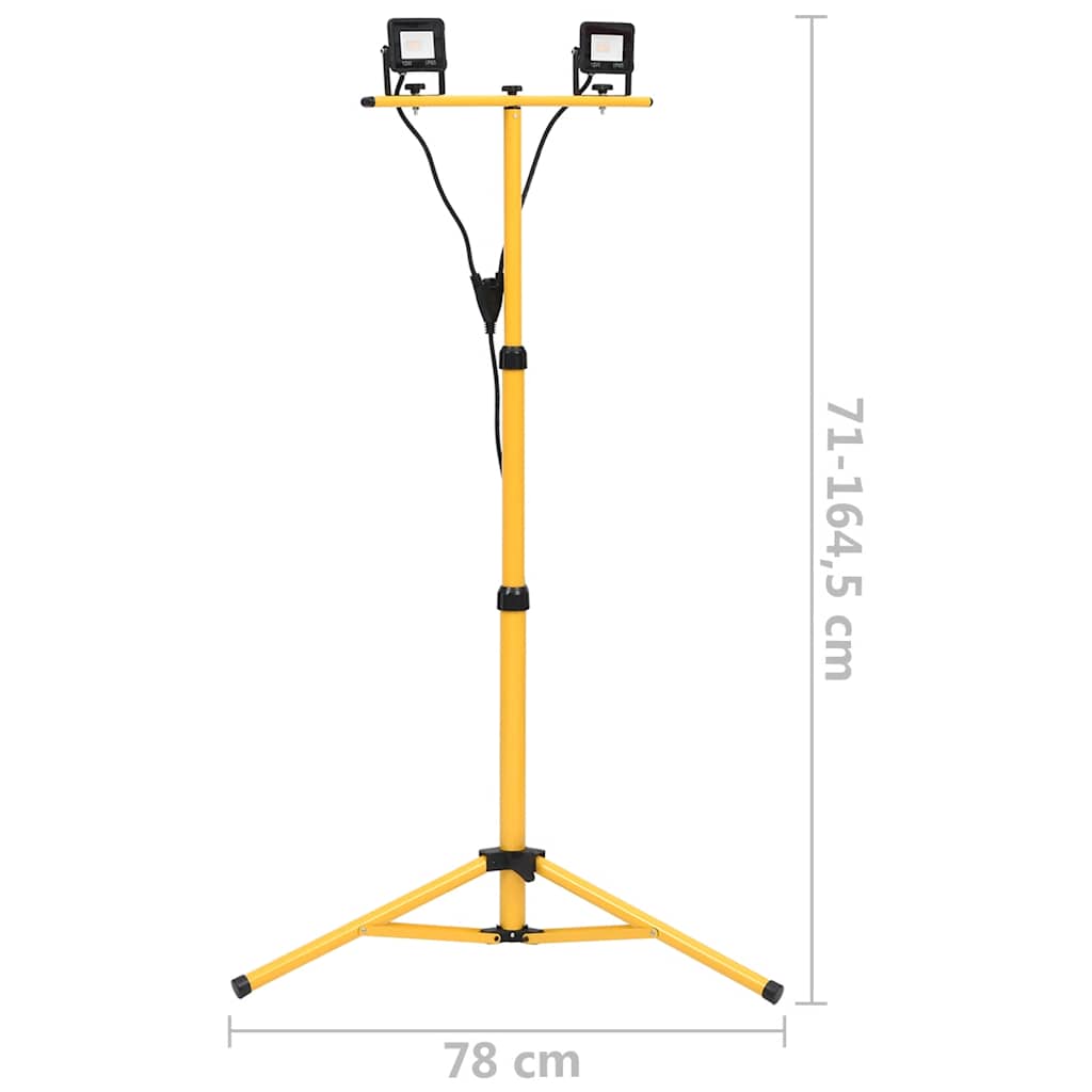 Led-Fluter Mit Stativ Kaltweiß