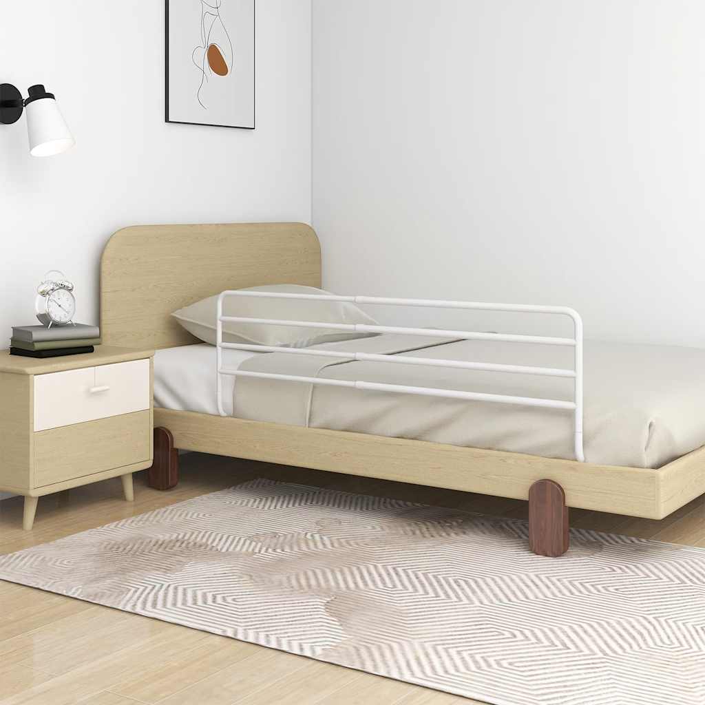 Kleinkind-Bettschutzgitter Weiß (76-137)X55 Cm Eisen