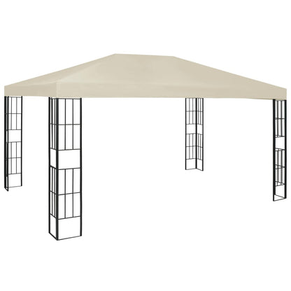 Pavillon Mit Led-Lichterkette Weiß