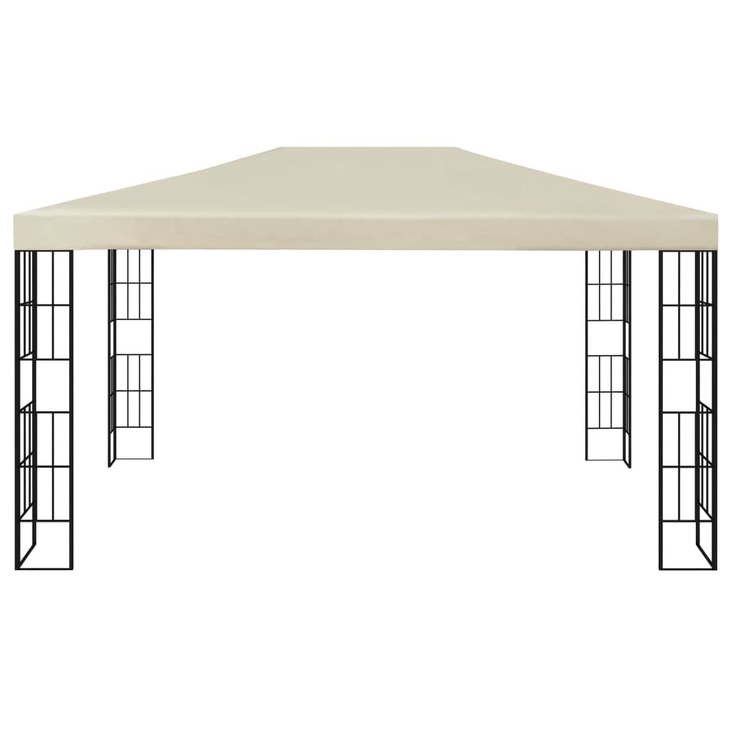 Pavillon Mit Led-Lichterkette Weiß
