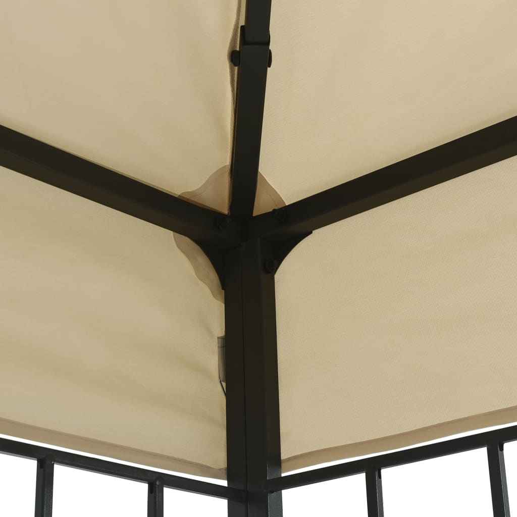 Pavillon Mit Led-Lichterkette Weiß