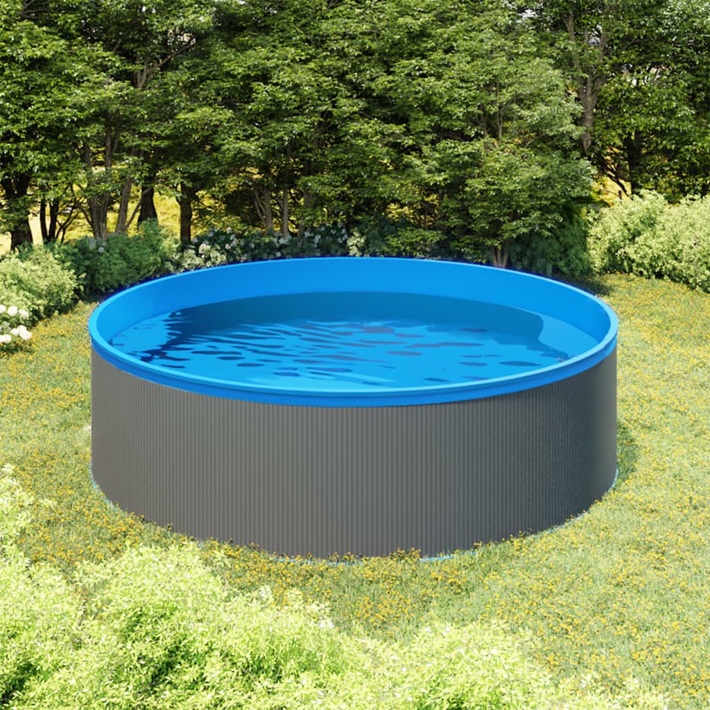 Planschbecken Mit Einhängeskimmer Und Pumpe 350X90 Cm