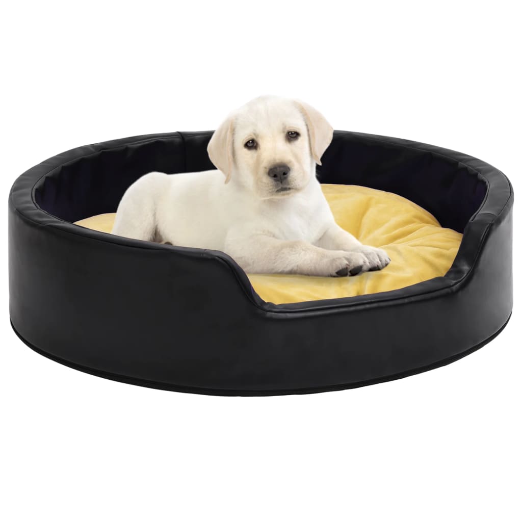 Hundebett Plüsch Und Kunstleder
