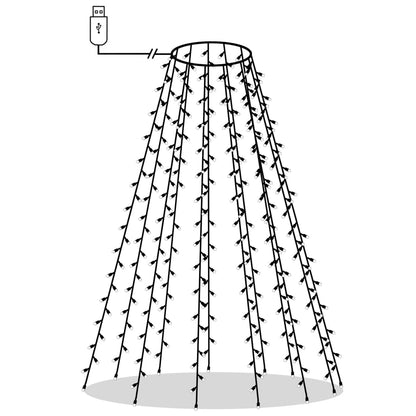Weihnachtsbaum-Lichternetz Mit 180 Leds Blau