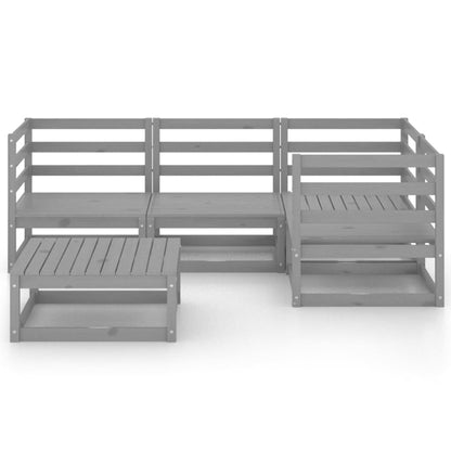 5-Tlg. Garten-Lounge-Set Massivholz Kiefer