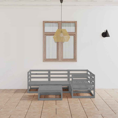5-Tlg. Garten-Lounge-Set Massivholz Kiefer