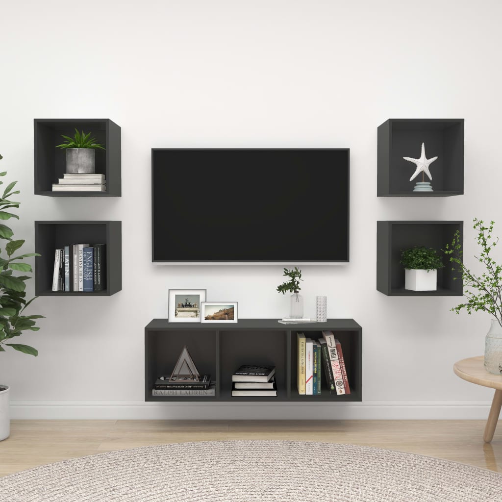 5-Tlg. Tv-Schrank-Set Sonoma-Eiche Holzwerkstoff