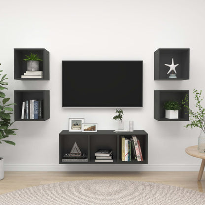 5-Tlg. Tv-Schrank-Set Sonoma-Eiche Holzwerkstoff