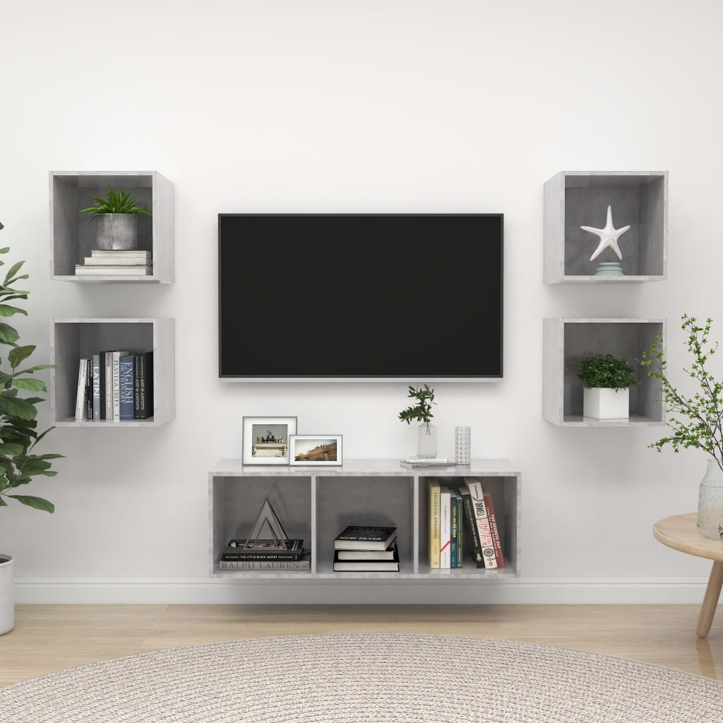 5-Tlg. Tv-Schrank-Set Sonoma-Eiche Holzwerkstoff