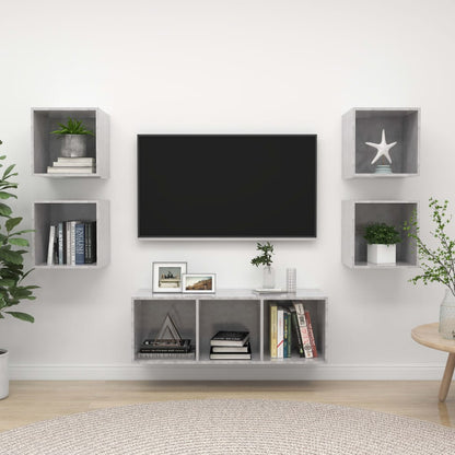 5-Tlg. Tv-Schrank-Set Sonoma-Eiche Holzwerkstoff