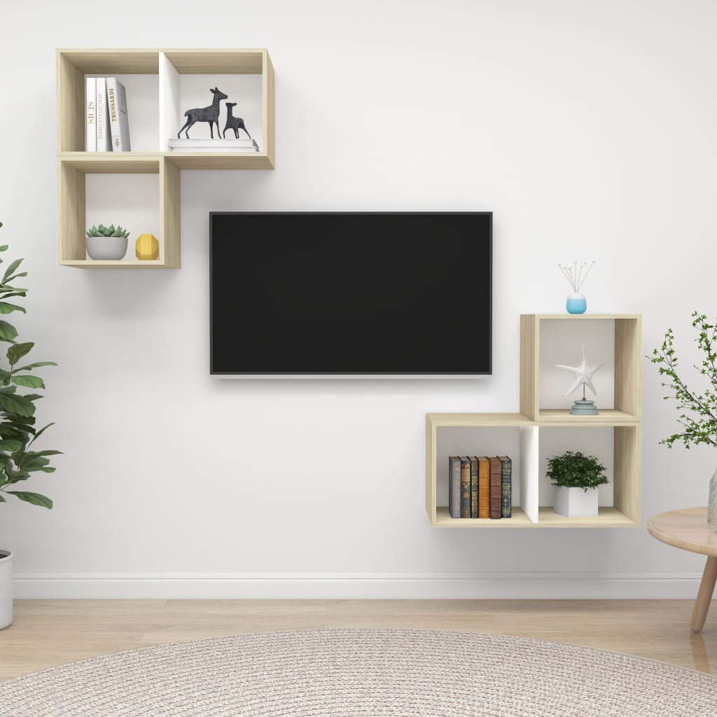 4-Tlg. Tv-Schrank-Set Holzwerkstoff