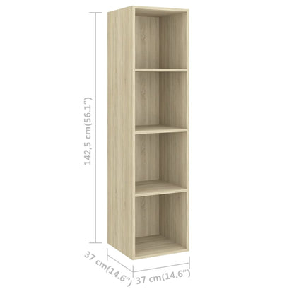 4-Tlg. Tv-Schrank-Set Sonoma-Eiche Holzwerkstoff