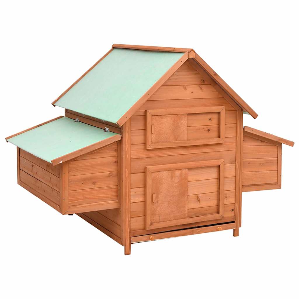 Hühnerstall 150X96X110 Cm Massivholz Tanne