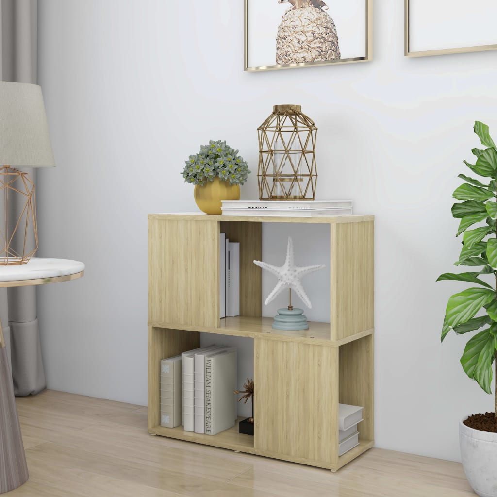 Bücherregal Raumteiler Sonoma-Eiche Holzwerkstoff Sonoma Eiche