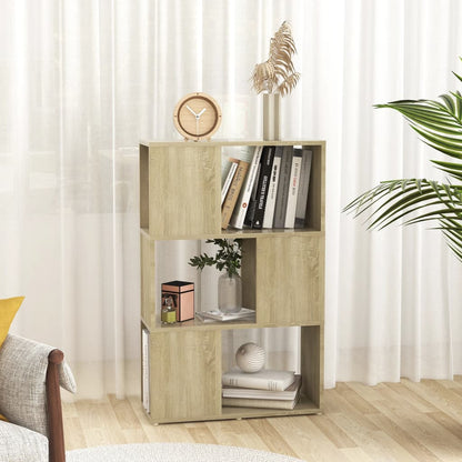 Bücherregal Raumteiler Sonoma-Eiche Holzwerkstoff Sonoma Eiche
