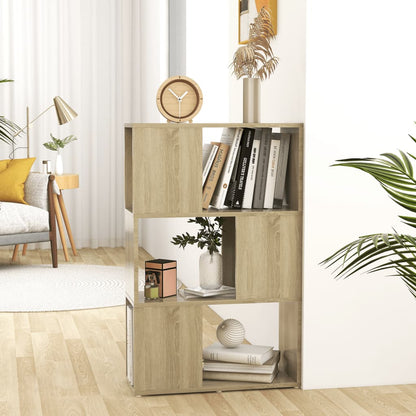 Bücherregal Raumteiler Sonoma-Eiche Holzwerkstoff Sonoma Eiche