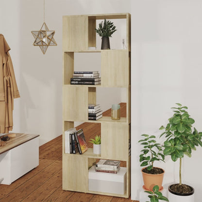 Bücherregal Raumteiler Sonoma-Eiche Holzwerkstoff Sonoma Eiche