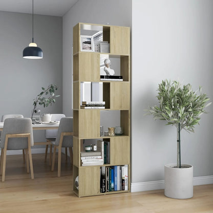 Bücherregal Raumteiler Sonoma-Eiche Holzwerkstoff Sonoma Eiche