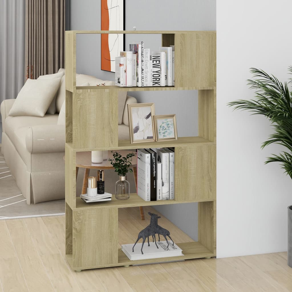 Bücherregal Raumteiler Sonoma-Eiche Holzwerkstoff Sonoma Eiche