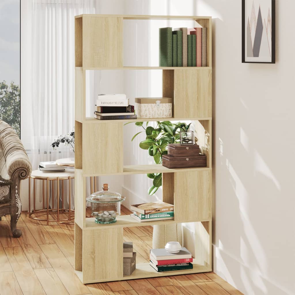 Bücherregal Raumteiler Sonoma-Eiche Holzwerkstoff Sonoma Eiche
