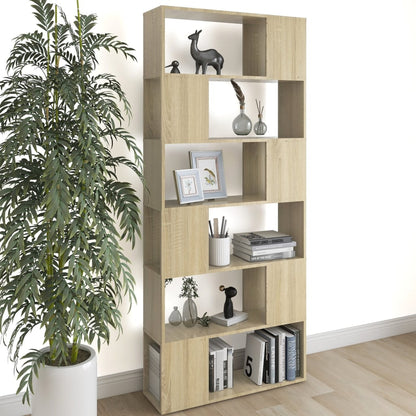 Bücherregal Raumteiler Sonoma-Eiche Holzwerkstoff Sonoma Eiche