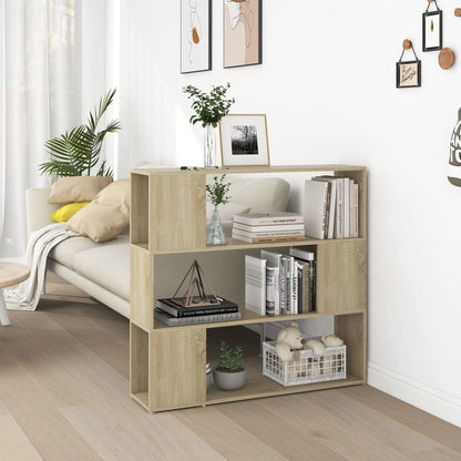 Bücherregal Raumteiler Sonoma-Eiche Holzwerkstoff Sonoma Eiche