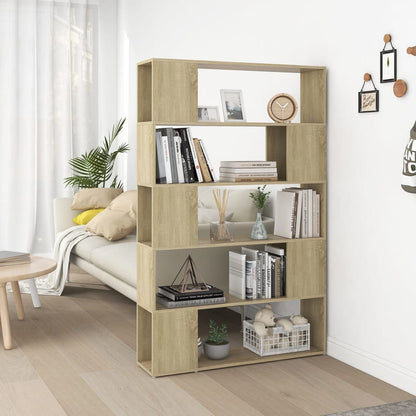 Bücherregal Raumteiler Sonoma-Eiche Holzwerkstoff Sonoma Eiche