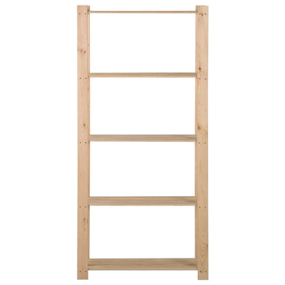 Lagerregal Mit 5 Böden 80X28,5X170 Cm Massivholz Kiefer Natur