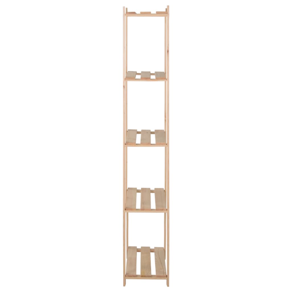 Lagerregal Mit 5 Böden 80X28,5X170 Cm Massivholz Kiefer Natur