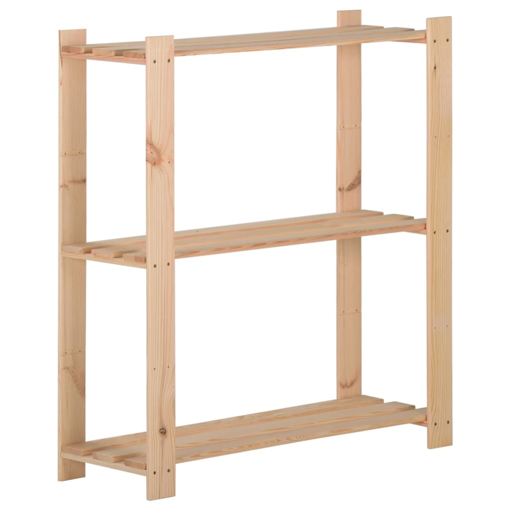 Lagerregal Mit 5 Böden 80X28,5X170 Cm Massivholz Kiefer Natur
