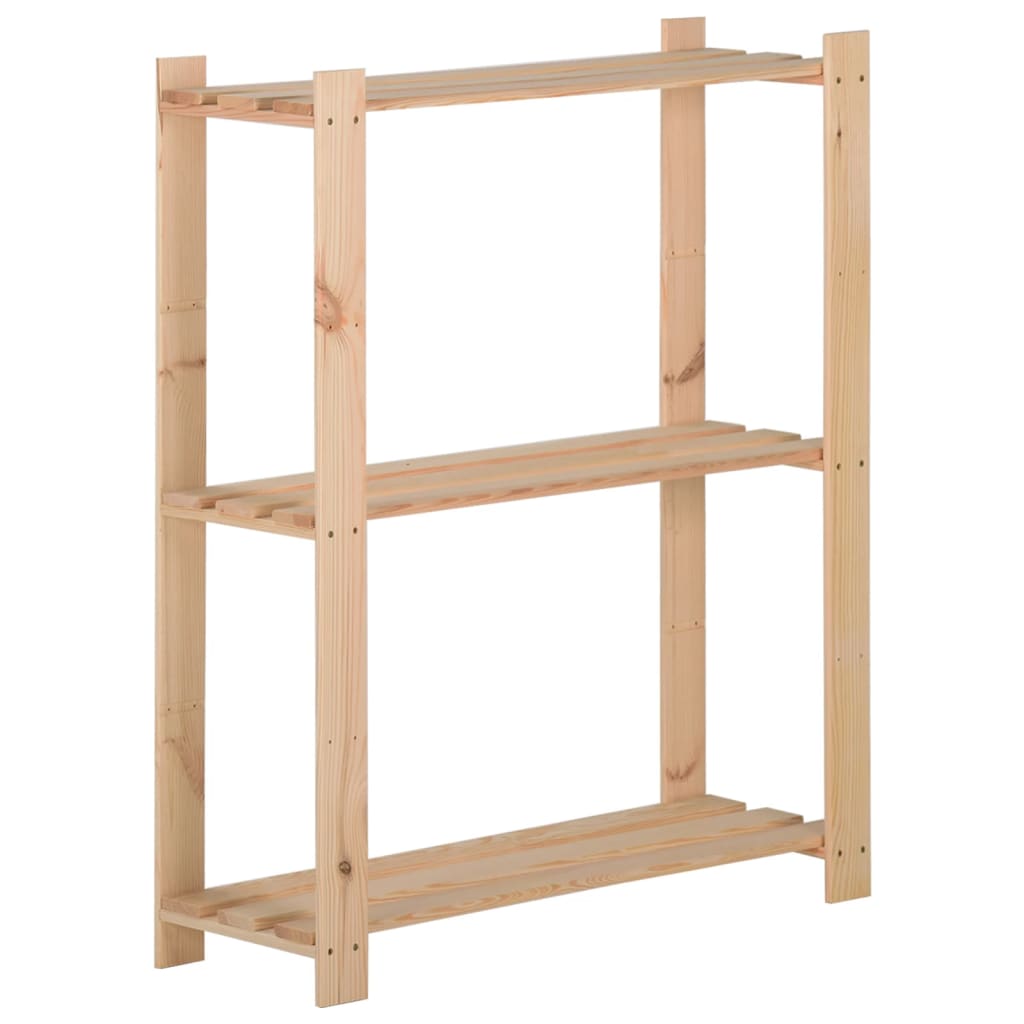 Lagerregal Mit 5 Böden 80X28,5X170 Cm Massivholz Kiefer Natur